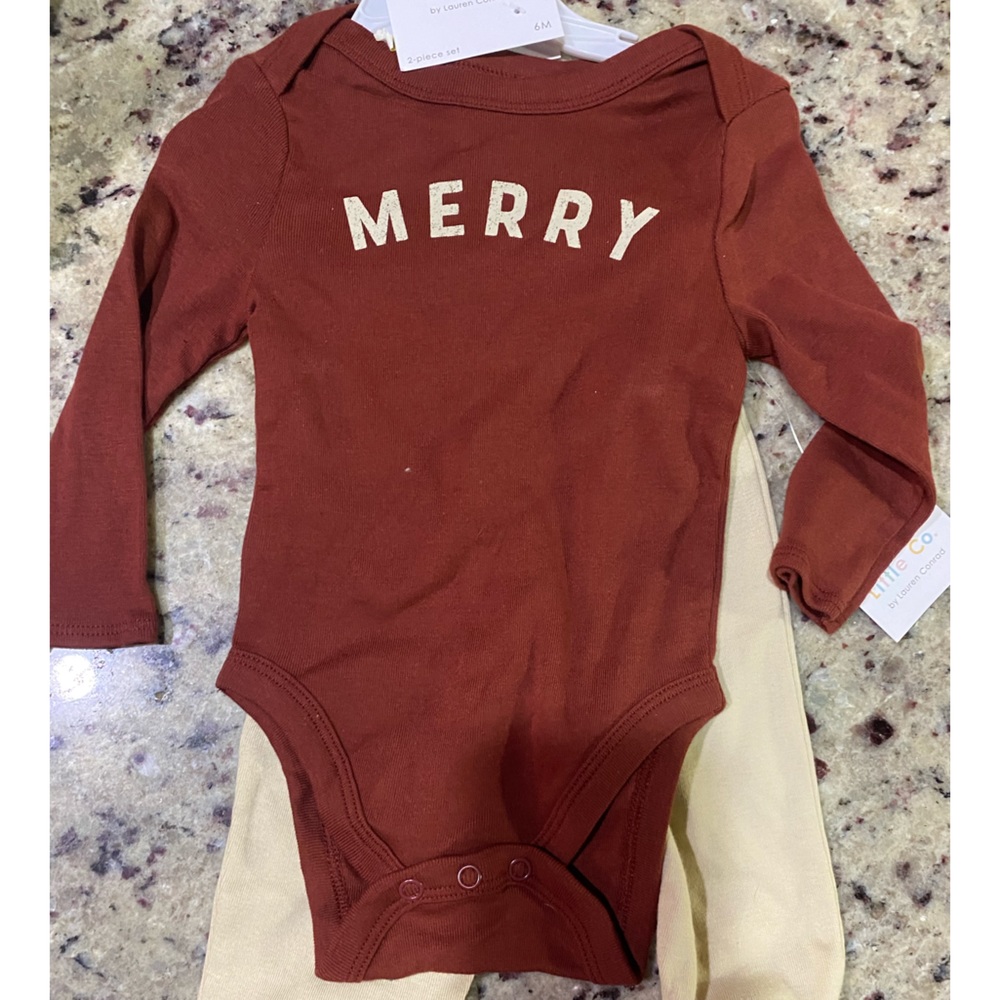 Little co Merry onesie and pant set nwt 0-3 months &  3-6 months